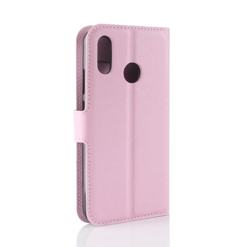 Litchi peněženkové pouzdro na mobil Huawei P30 Lite - růžové