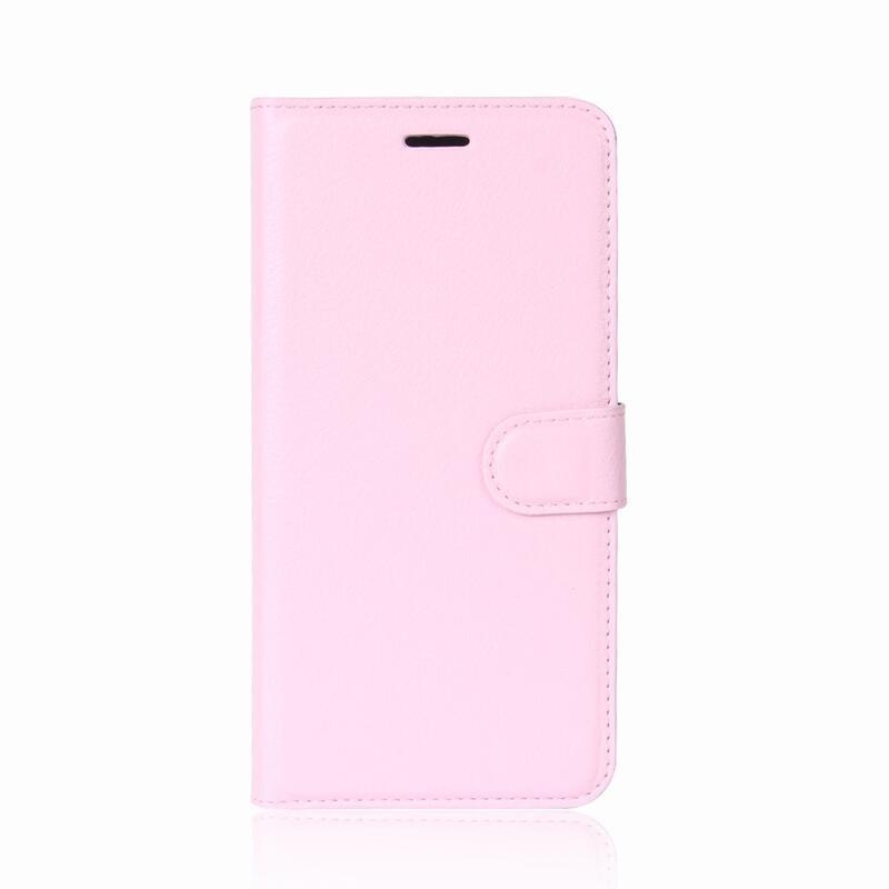 Litchi peněženkové pouzdro na mobil Huawei P30 Lite - růžové
