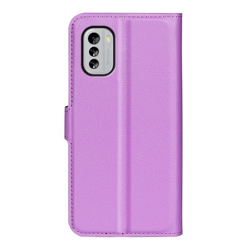 Litchi peněženkové pouzdro na mobil Nokia G60 5G - fialové