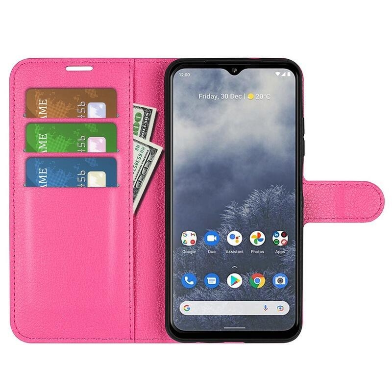 Litchi peněženkové pouzdro na mobil Nokia G60 5G - rose