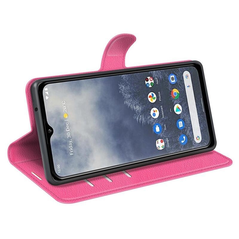 Litchi peněženkové pouzdro na mobil Nokia G60 5G - rose