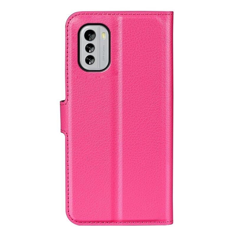 Litchi peněženkové pouzdro na mobil Nokia G60 5G - rose
