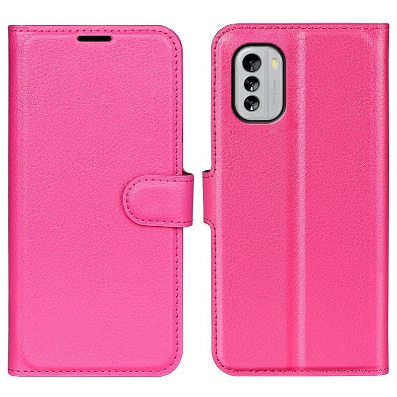 Litchi peněženkové pouzdro na mobil Nokia G60 5G - rose