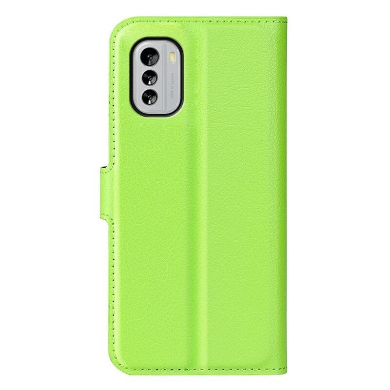 Litchi peněženkové pouzdro na mobil Nokia G60 5G - zelené