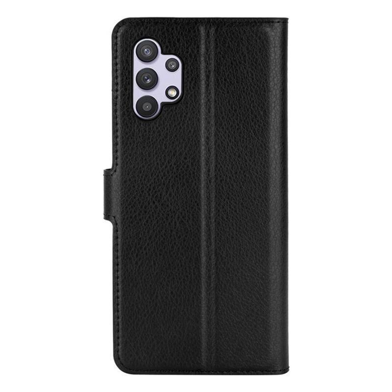 Litchi peněženkové pouzdro na mobil Samsung Galaxy A32 4G - černé