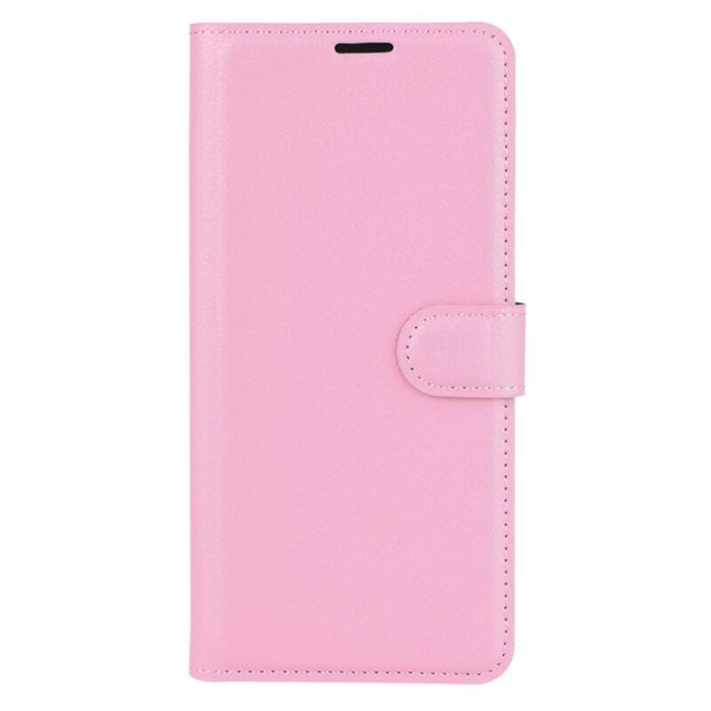 Litchi peněženkové pouzdro na mobil Samsung Galaxy A32 4G - růžové