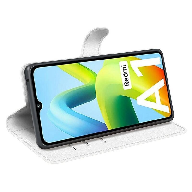 Litchi peněženkové pouzdro na mobil Xiaomi Redmi A1/Redmi A2 - bílé