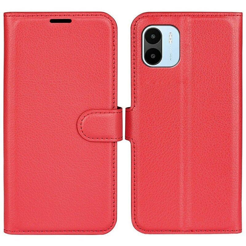 Litchi peněženkové pouzdro na mobil Xiaomi Redmi A1/Redmi A2 - červené