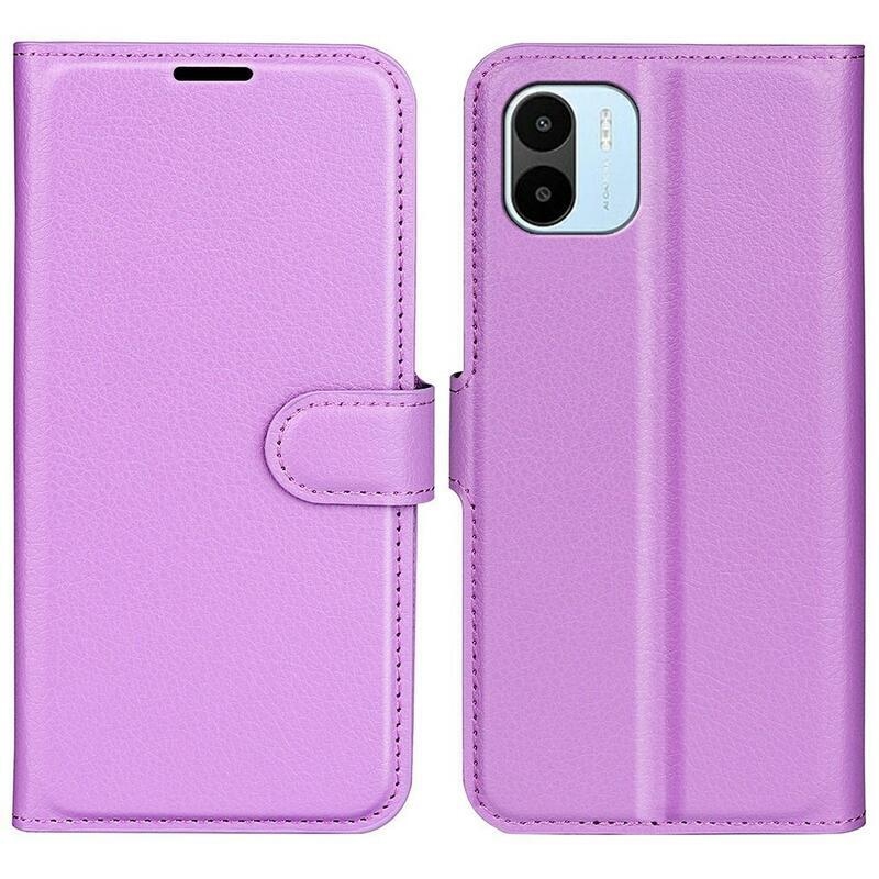 Litchi peněženkové pouzdro na mobil Xiaomi Redmi A1/Redmi A2 - fialové