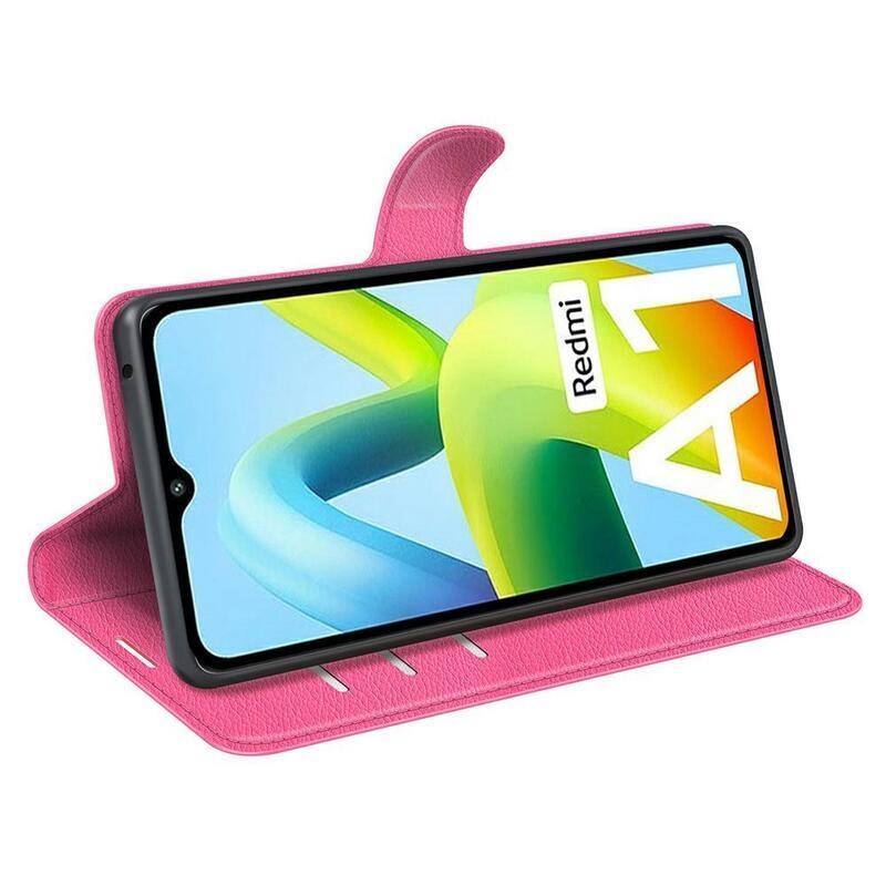 Litchi peněženkové pouzdro na mobil Xiaomi Redmi A1/Redmi A2 - rose