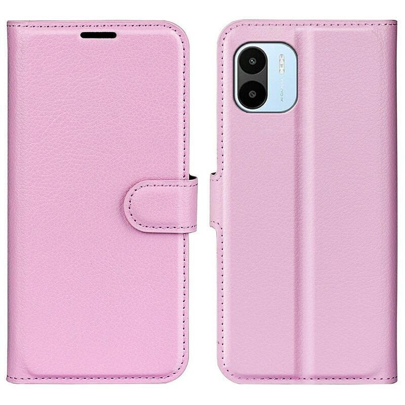 Litchi peněženkové pouzdro na mobil Xiaomi Redmi A1/Redmi A2 - růžové