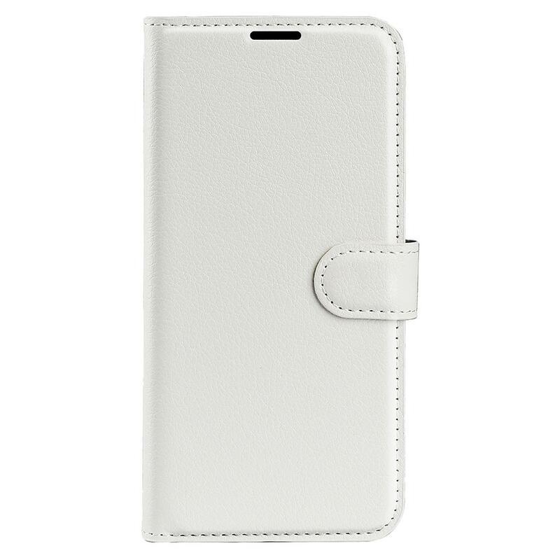 Litchi peněženkové pouzdro na Samsung Galaxy S23+ - bílé