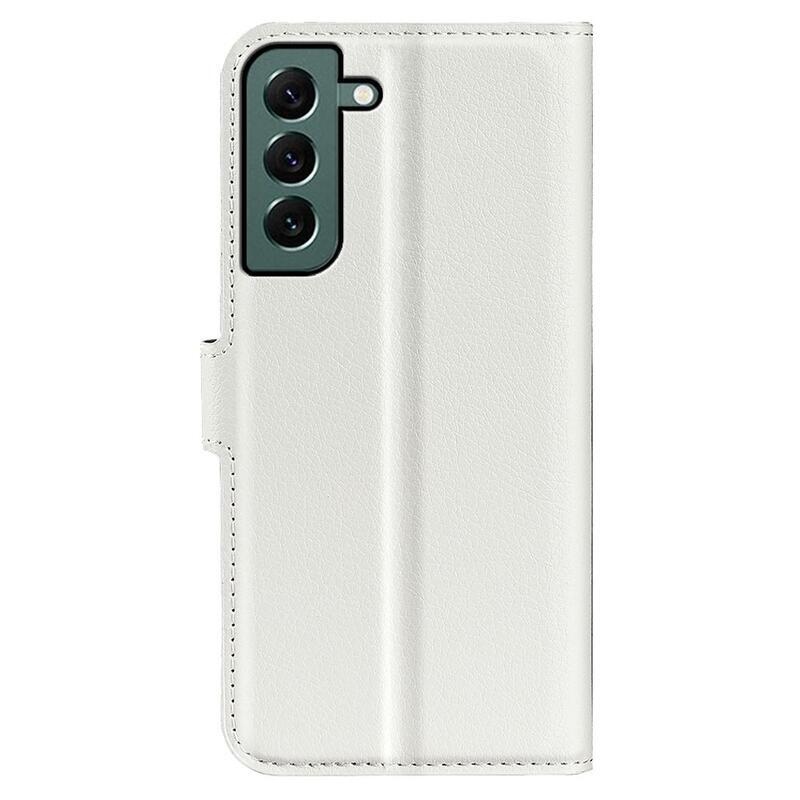 Litchi peněženkové pouzdro na Samsung Galaxy S23+ - bílé