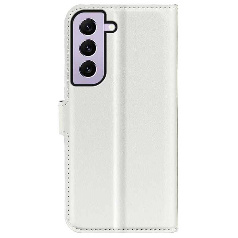 Litchi peněženkové pouzdro na Samsung Galaxy S23 - bílé