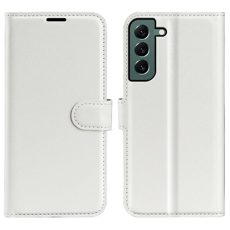 Litchi peněženkové pouzdro na Samsung Galaxy S23+ - bílé