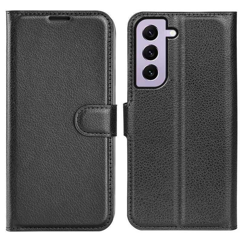 Litchi peněženkové pouzdro na Samsung Galaxy S23 - černé