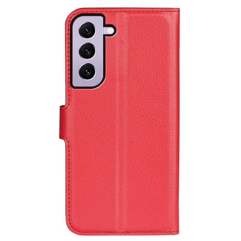 Litchi peněženkové pouzdro na Samsung Galaxy S23 - červené