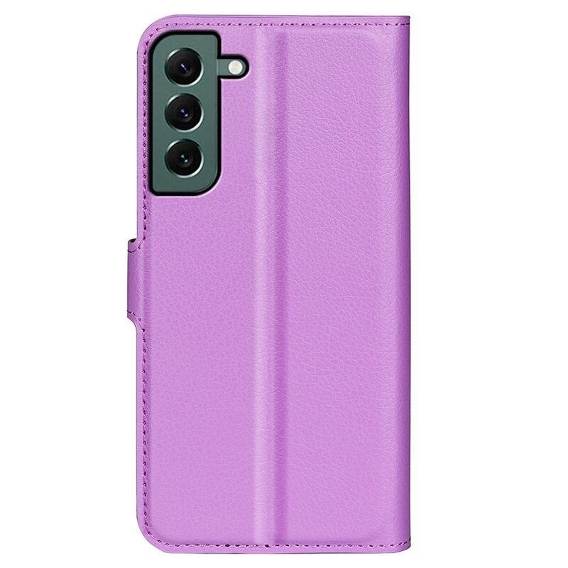Litchi peněženkové pouzdro na Samsung Galaxy S23+ - fialové