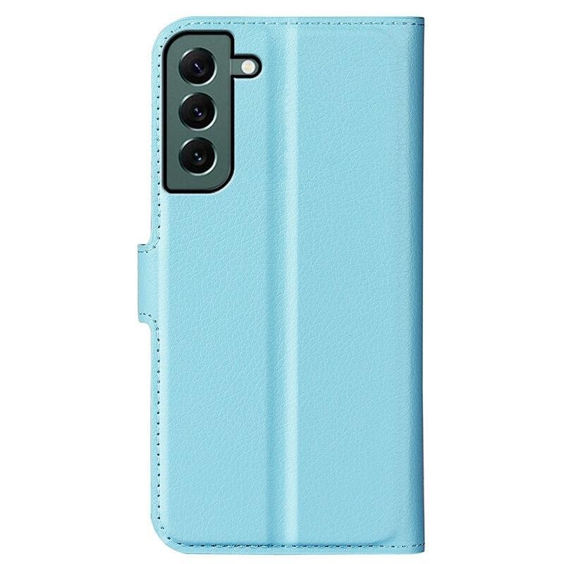 Litchi peněženkové pouzdro na Samsung Galaxy S23+ - modré