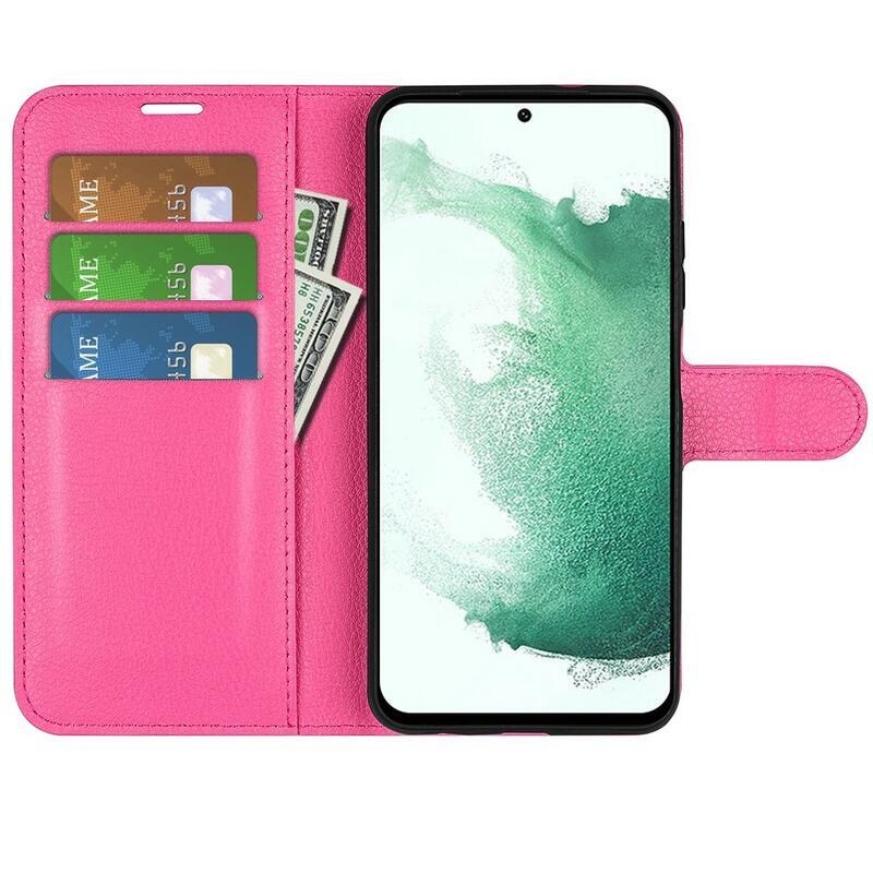 Litchi peněženkové pouzdro na Samsung Galaxy S23+ - rose