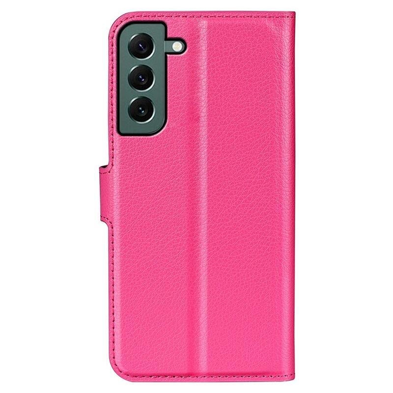 Litchi peněženkové pouzdro na Samsung Galaxy S23+ - rose