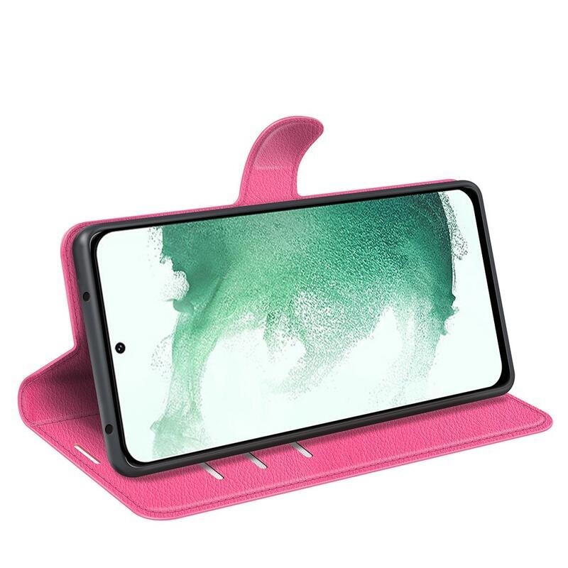 Litchi peněženkové pouzdro na Samsung Galaxy S23+ - rose