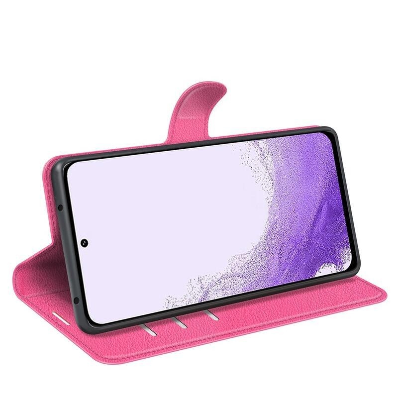 Litchi peněženkové pouzdro na Samsung Galaxy S23 - rose
