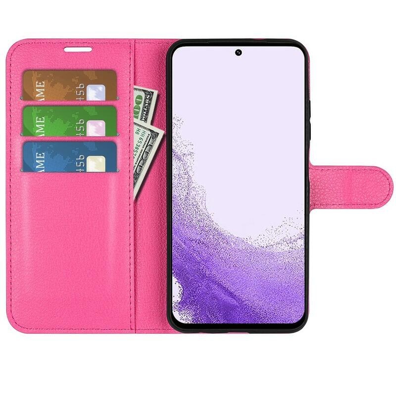 Litchi peněženkové pouzdro na Samsung Galaxy S23 - rose