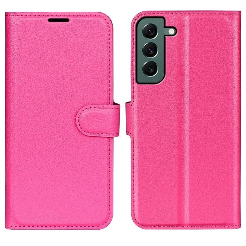 Litchi peněženkové pouzdro na Samsung Galaxy S23+ - rose