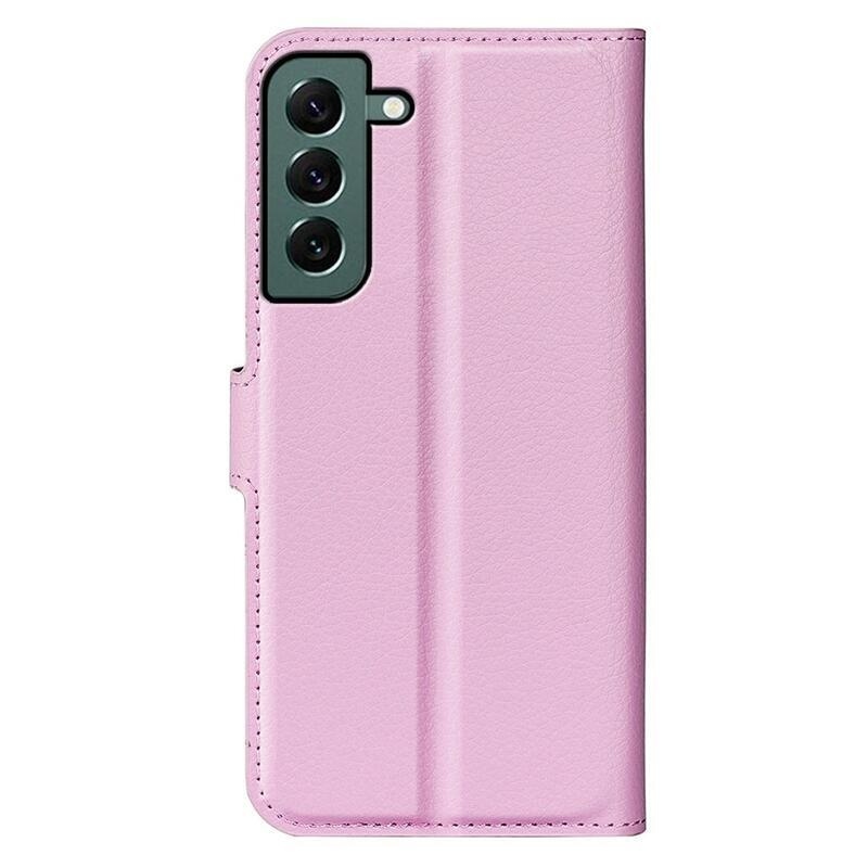 Litchi peněženkové pouzdro na Samsung Galaxy S23+ - růžové