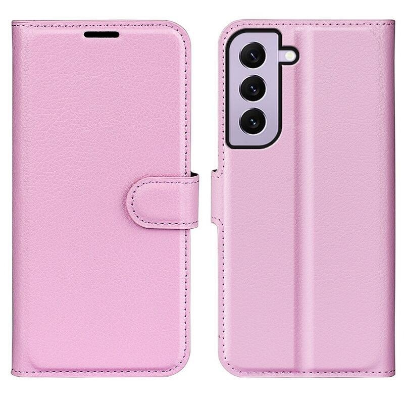 Litchi peněženkové pouzdro na Samsung Galaxy S23 - růžové