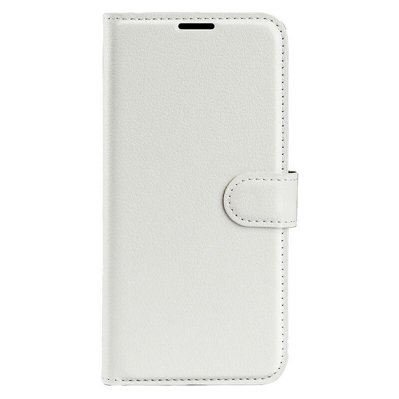 Litchi peněženkové pouzdro na Samsung Galaxy S23 Ultra - bílé