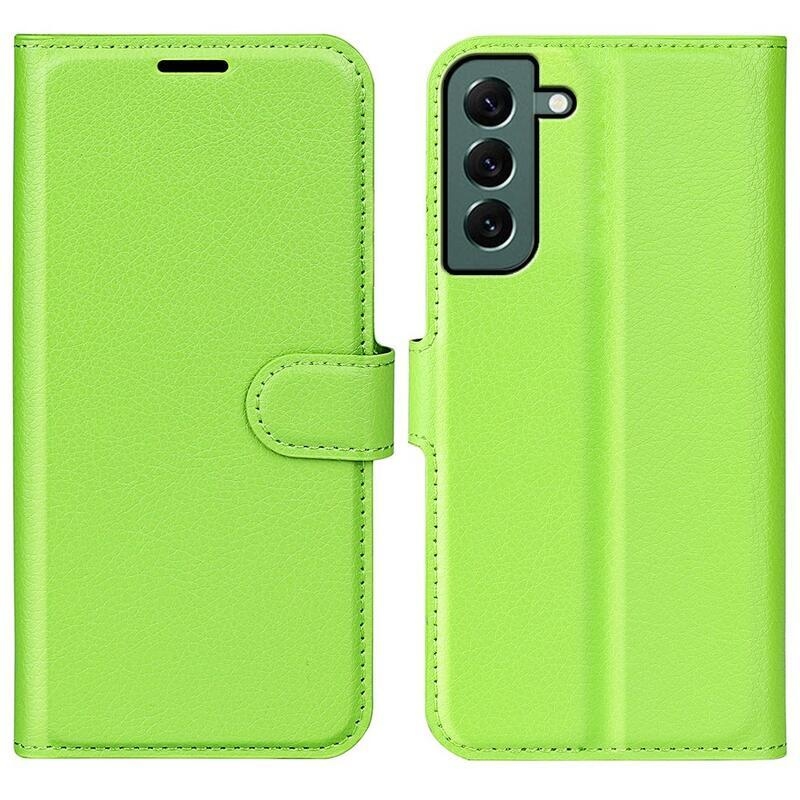Litchi peněženkové pouzdro na Samsung Galaxy S23+ - zelené