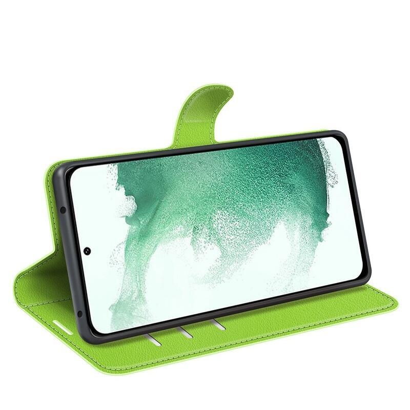 Litchi peněženkové pouzdro na Samsung Galaxy S23+ - zelené