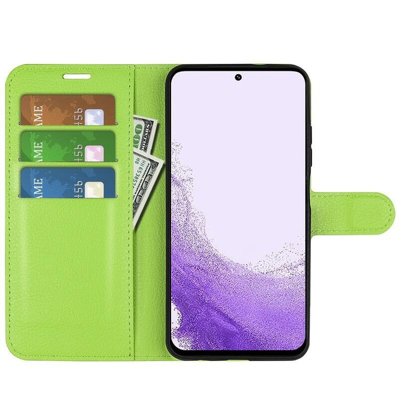 Litchi peněženkové pouzdro na Samsung Galaxy S23 - zelené