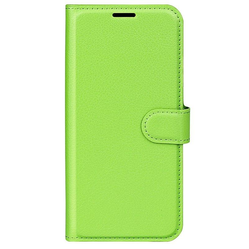 Litchi peněženkové pouzdro na Samsung Galaxy S23+ - zelené