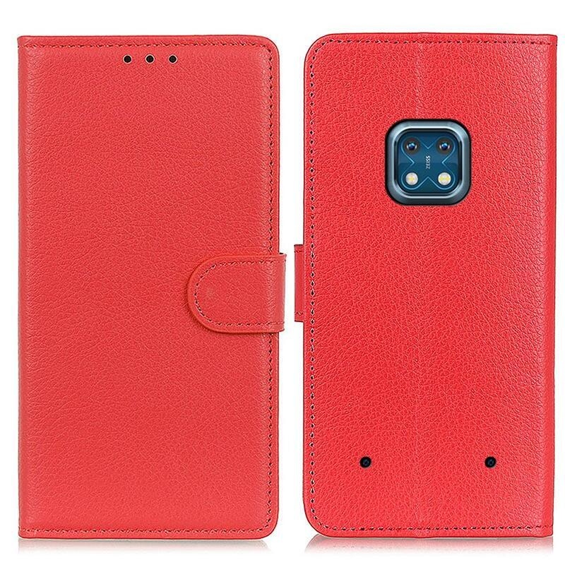 Litchi peněženkové pouzdro pro mobil Nokia XR20 - červené