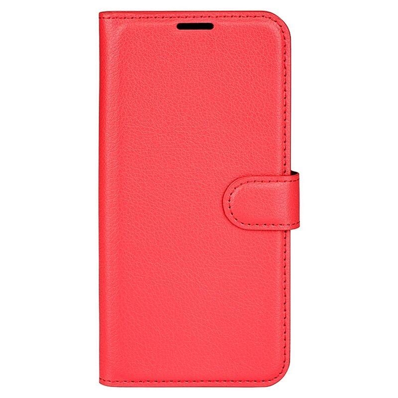 Litchi PU kožené peněženkové pouzdro na mobil Honor Magic 4 Lite 5G - červené