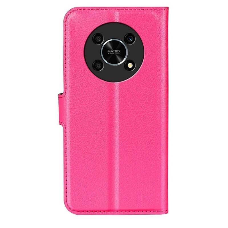 Litchi PU kožené peněženkové pouzdro na mobil Honor Magic 4 Lite 5G - rose