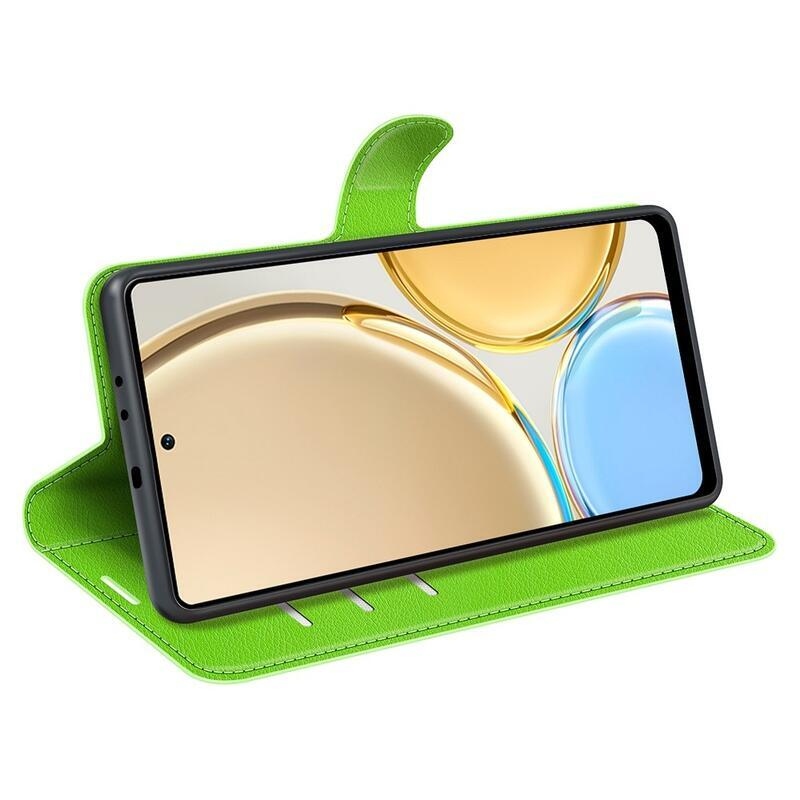 Litchi PU kožené peněženkové pouzdro na mobil Honor Magic 4 Lite 5G - zelené