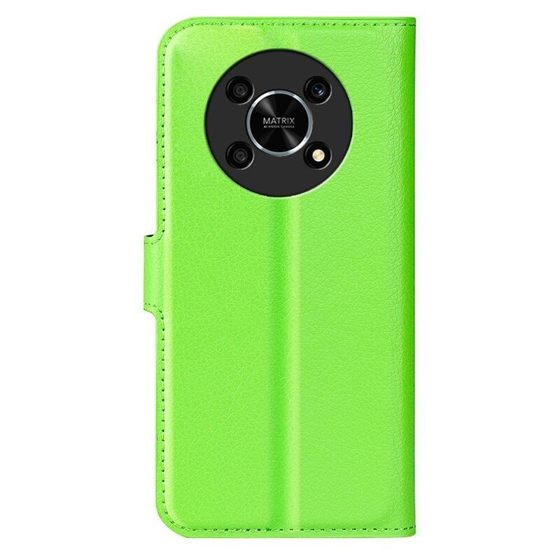 Litchi PU kožené peněženkové pouzdro na mobil Honor Magic 4 Lite 5G - zelené