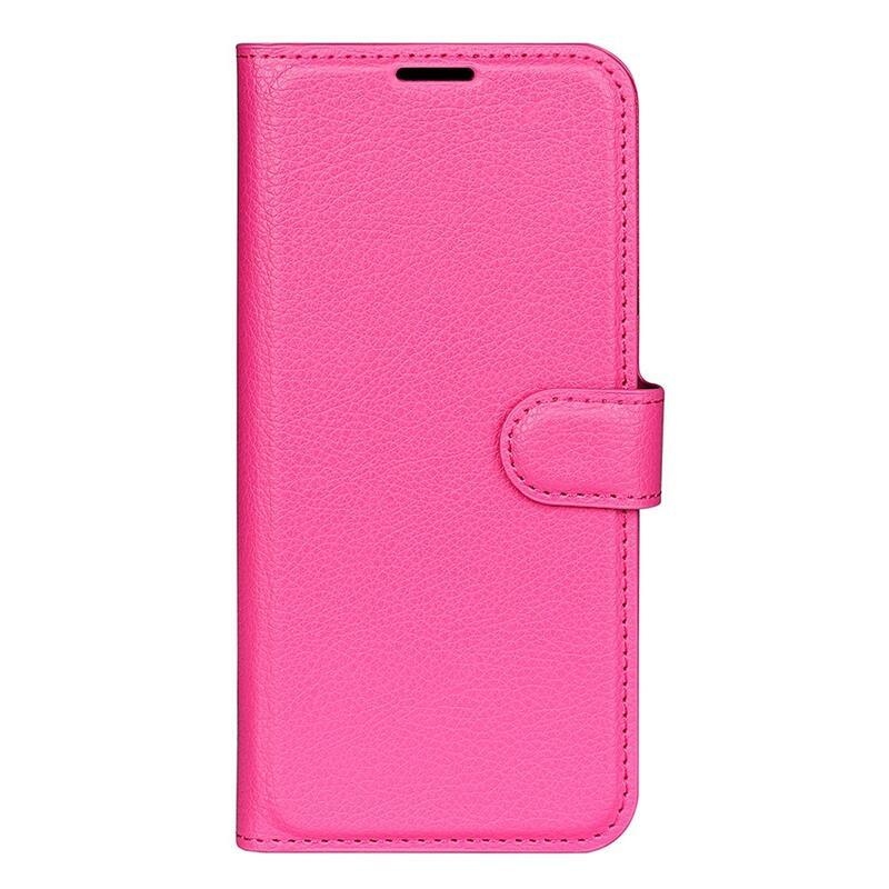 Litchi PU kožené peněženkové pouzdro na mobil Honor X7 - rose