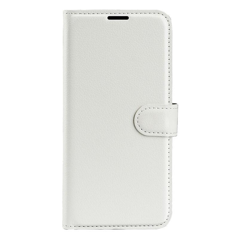 Litchi PU kožené peněženkové pouzdro na mobil Honor X8 - bílé