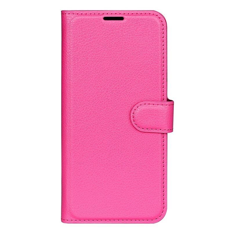 Litchi PU kožené peněženkové pouzdro na mobil Honor X8 - rose
