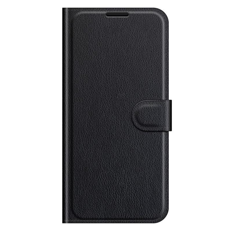 Litchi PU kožené peněženkové pouzdro na mobil Huawei Nova 9 SE - černé