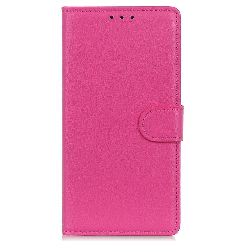 Litchi PU kožené peněženkové pouzdro na mobil Huawei Nova Y90 - rose
