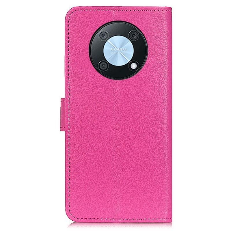 Litchi PU kožené peněženkové pouzdro na mobil Huawei Nova Y90 - rose