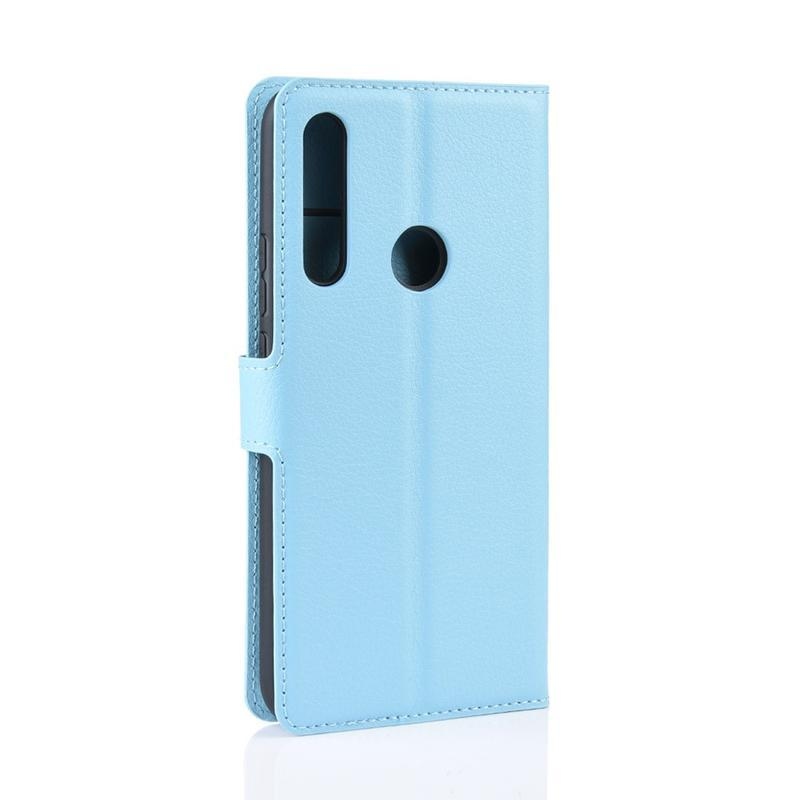 Litchi PU kožené peněženkové pouzdro na mobil Huawei P Smart Z/Honor 9X - světlemodré
