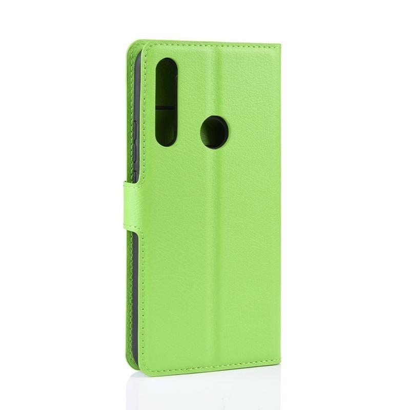 Litchi PU kožené peněženkové pouzdro na mobil Huawei P Smart Z/Honor 9X - zelené