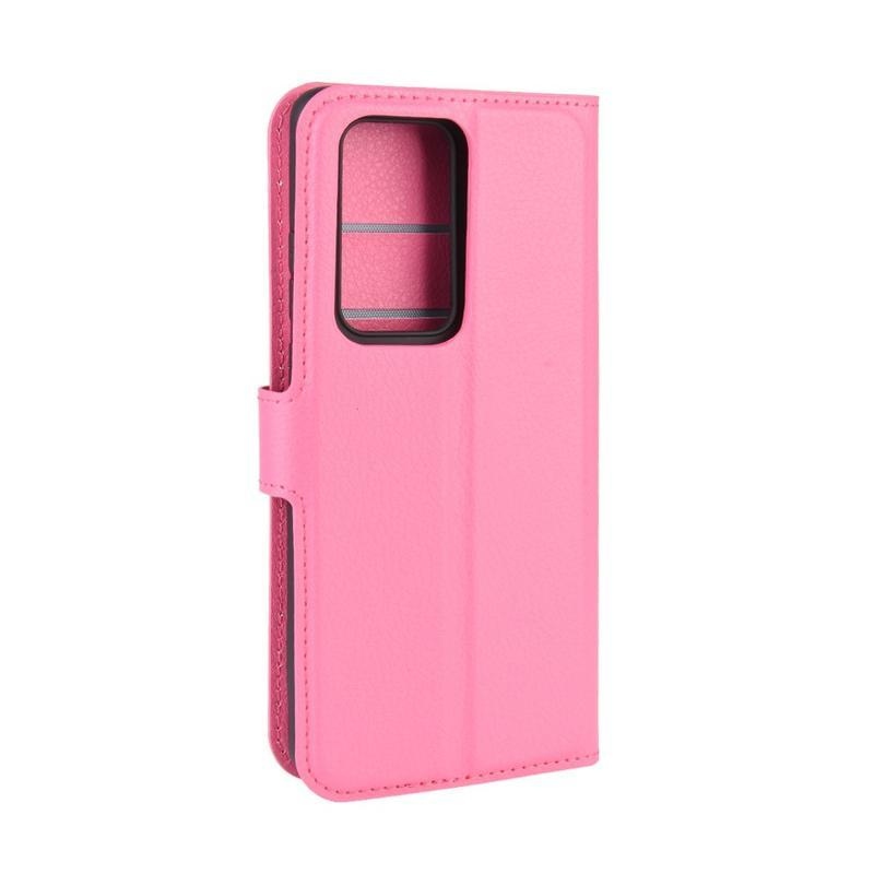 Litchi PU kožené peněženkové pouzdro na mobil Huawei P40 Pro - rose